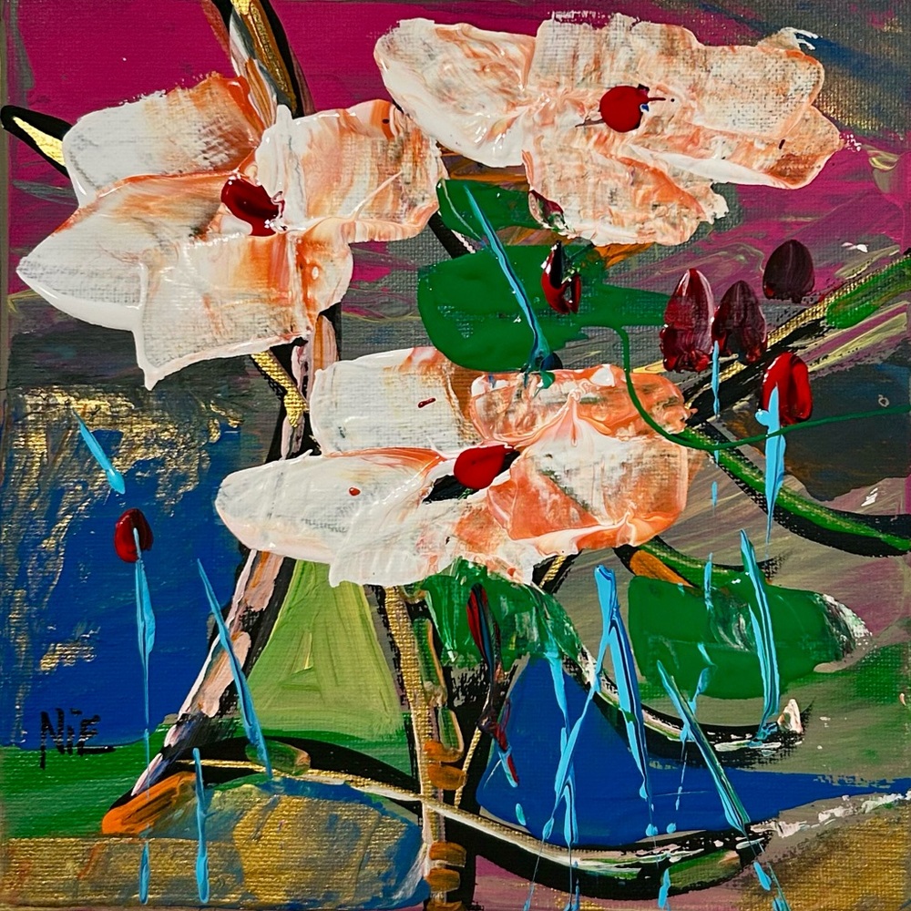 Morning flowers Canvas Art in Multicolor, Google: Who is Daniel Nie